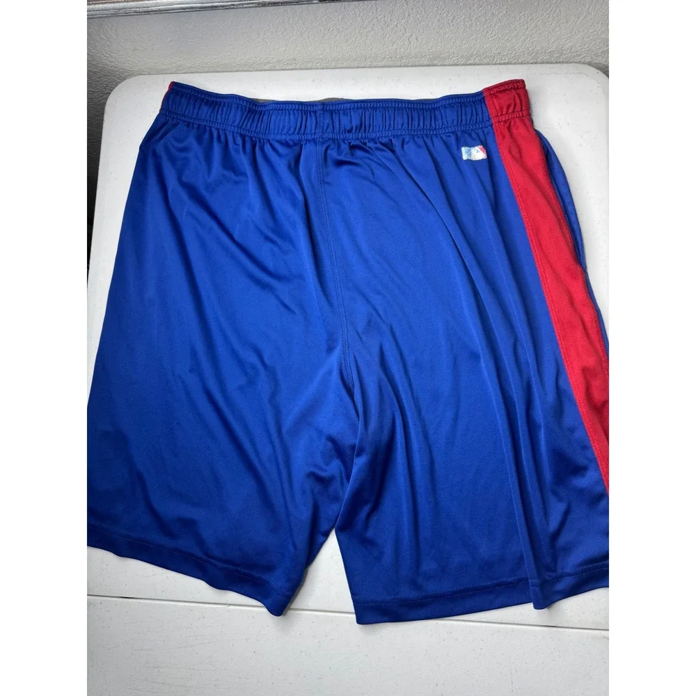 Nike Texas Rangers MLB Dri-Fit Mens XL Blue Red Athletic Training Shorts